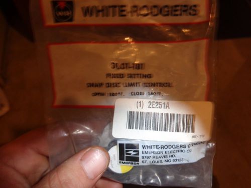 WHITE-RODGERS 3L01181 SNAP DISC fan CONTROL