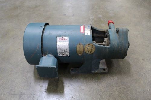 Nos lfe corporation 2j-34f vacuum pump w/ 1-1/2hp 1.5hp 230/460v volt 3ph motor for sale