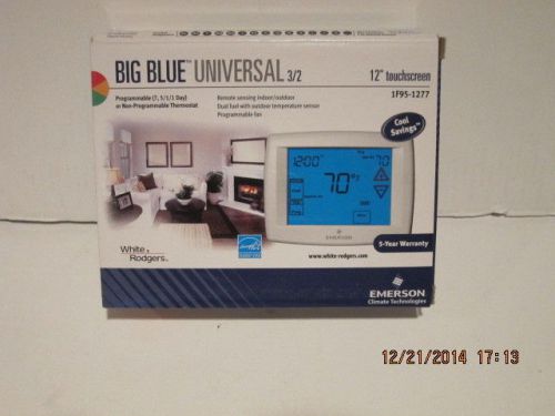 White-rodgers emerson 1f95-1277 big blue universal touch screen thermostat nisb! for sale