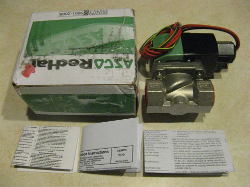 Asco red-hat solenoid ss 8210p088 3/4&#034; 24-99 volt 2 way nc nib for sale