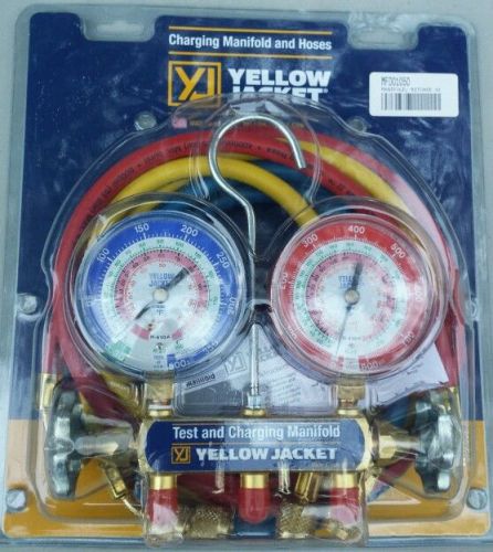 Yellow jacket 42004 manifold, 60&#034; hoses, r-22/404a/410a for sale