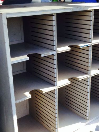 Vtg Metal Shelving File Paper Sorter Cabinet From Bankamericard-  San Francisco