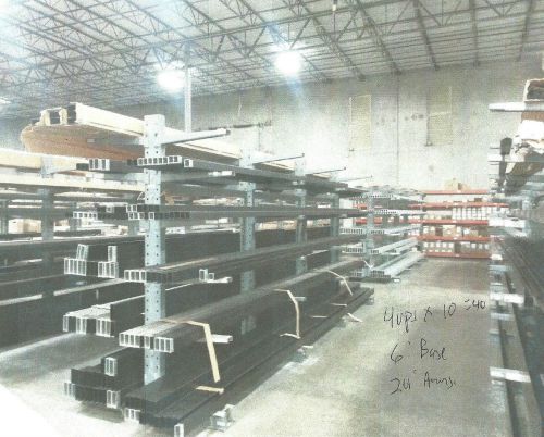 8ft&#039; tall cantilever rack double sided with 2&#039; arms for sale