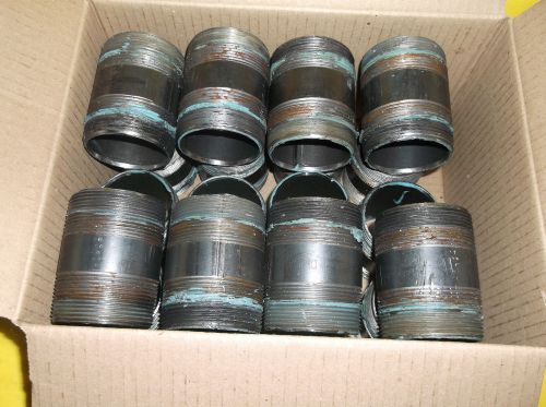 20 black pipe nipples - 2&#034; diameter x 3&#034; long - sch.40 - &#034;new&#034; - see description for sale