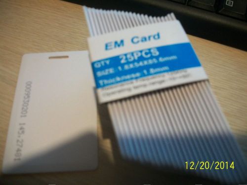 25 qty - em thick card 125khz clamshell contactless rfid proximity id cards for sale
