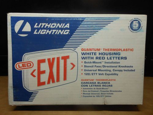 Lithonia Quantum LED Exit Sign Light 142AN4, RED, Universal Mount, NEW OPEN BOX!
