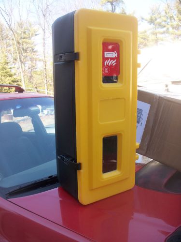 JONSECO JBXE83 Fire Extinguisher Cabinet, 20 lb, Black/Yellow   w/ free shipping