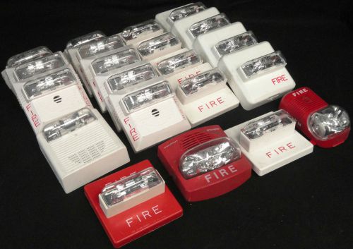 21x Assorted Miscellaneous Fire Strobes And Sirens | System Sensor P1224MC