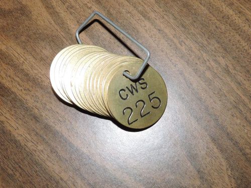 &#034;brady&#034; cws stamped brass valve tags for sale