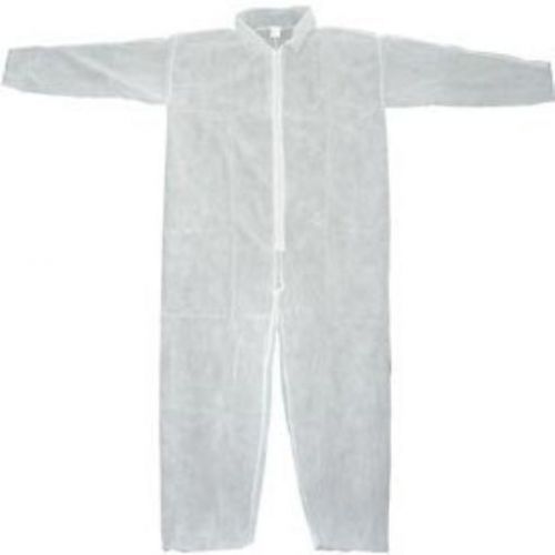 Safety Zone DCWH-LG White Polypropylene Disposable Coverall  Large (Box of 25)