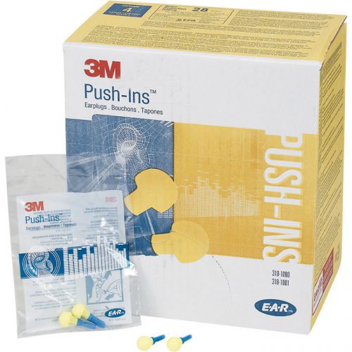3M E-A-R Push-Ins Uncorded Earplugs -100 Pairs, # 318-1000
