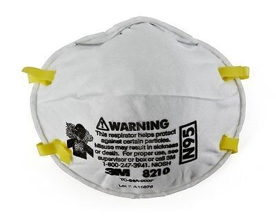 3M Disposable Particulate Respirator 8210, N95 160/CASE, NSN 4240-01-429-2685