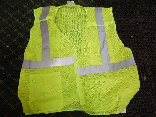 Tingley Job Sight Yellow Green Lime Breakaway Reflective Work Safety Vest 2X-3X