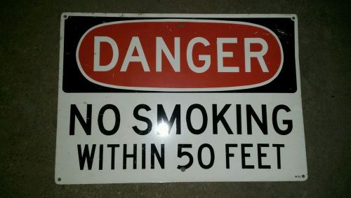 Danger Sign - No Smoking Within 50 Feet - 14&#034; x 20&#034; from RCA Indianapolis.