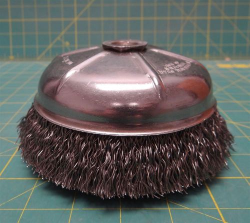Weiler 6&#034; Crimped Cup Brush P/N 5X894A 0.020 In. /  5/8&#034;-11 Arbor Hole