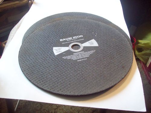 Baum iron usa cutting wheels 12x1/8x 1 brand new  3 total for sale