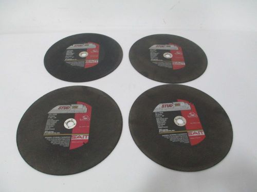 Lot 4 new sait stud king chop saw 10x3/32in type 1 cut-off wheel d264175 for sale