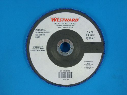 Zirconia flap disc sanding grinding 7&#034; x 7/8&#034;  80 grit for sale