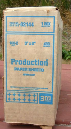 3m production sand paper, 100c, well over 325 sheets, 3in x 8in, 02144 for sale