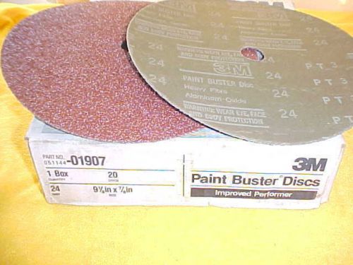 12 pcs 3m 051144-01907 paint buster 9&amp;1/8&#034; disc 24 grit for sale