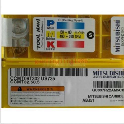 MITSUBISHI CCMT09T302 US735 CCMT32.50.5 Carbide Insert NEW 10PCS/box