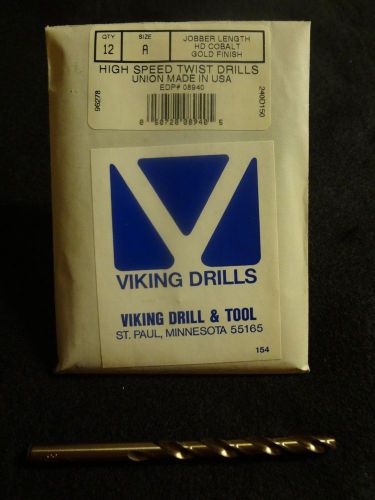 Letter &#034;A&#034; Cobalt Drill Bit-Viking Drill&amp;Tool Made in USA - NEW Sold by the each