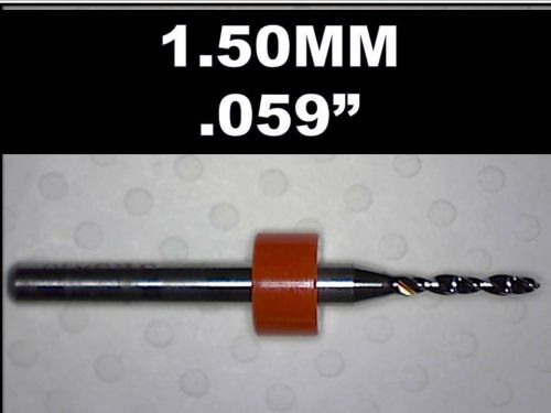 1.50mm - .059&#034;  Carbide Drill Bit - NEW One Piece - CNC Dremel PCB  Hobby Models