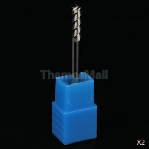 2x End Milling Cutter Flute Dia. 4mm Length 10mm for Grinding Aluminium Alloy