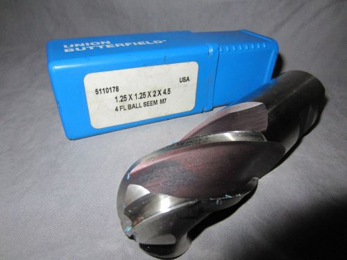 Union butterfield 5110178 ball nose multi flute end mill for sale