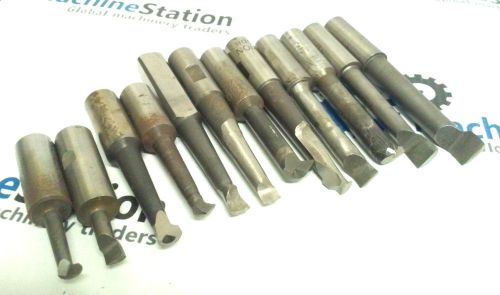(12) CRITERION &amp; OTHER MFG HSS BORING BARS w/ 1/2&#034; SHANKS - 9/32&#034; TO 1/2&#034;