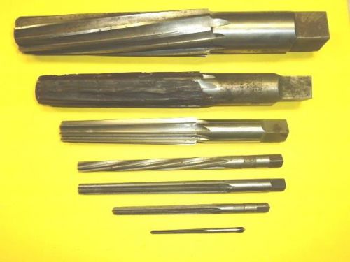 LOT of (7) TAPER REAMERS / CLEVELAND, NATIONAL, BUTTERFIELD &amp; MORSE