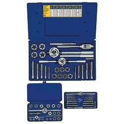 Hanson 97606 SAE Fractional Tap and Hex Die Set - 66-Piece