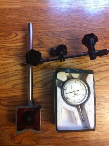 Vintage Enco 605-4030 Dial Indicator with Magnetic Stand (625-0340)