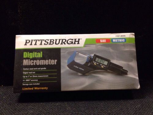 New pittsburgh digital micrometer 68305 for sale