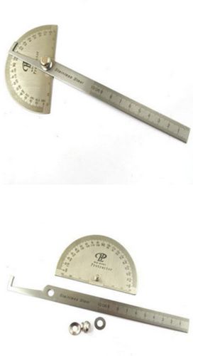 New 2015 Stainless Steel Round Head Rotary Protractor Angle Ruler Measuring Tool