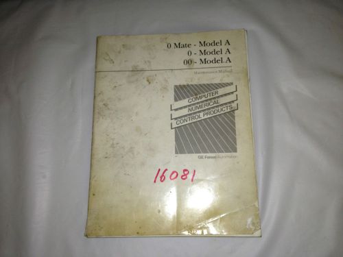 Fanuc Maintenance Manual 0 Mate Series, 0 Series, 00 Series