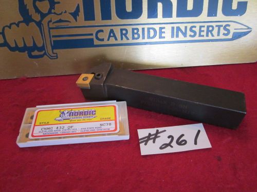 1 widax lathe tool holder 25 millimeter shank w/ 10 nordic carbide inserts {261} for sale