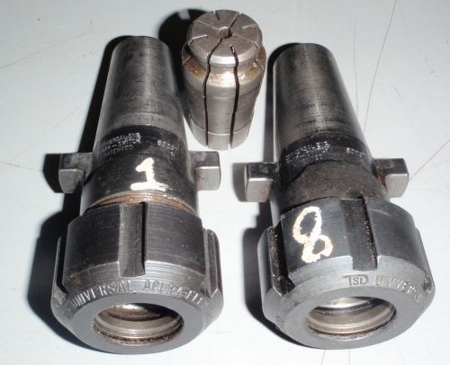 Lot of (2) kwik-switch 200 collet chuck acura-flex 80237 h universal engineering for sale