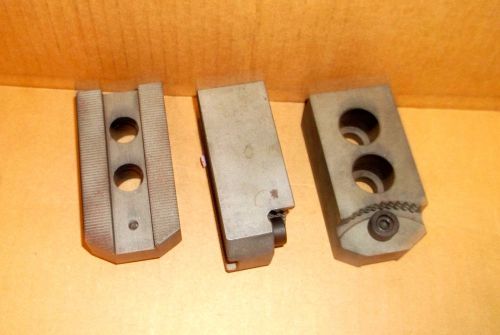 Hard serrated top chuck jaws set of 3, 2&#034; wide 37/8&#034; long height 40mm slot 21mm for sale
