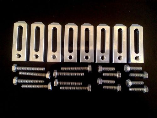 New , unused 8 clamps 75-24-10.2 mm , alum sae6061 +16 tapps m8 !!! for sale