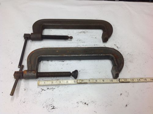 (2) Wilton 110  C-Clamp Short Spindle  5&#034; to 10&#034; Opening  USED.  lot#2x2shelf