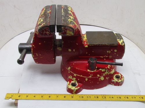 Heavy duty 6&#034; bench vise w/swivel base w/6&#034; opening made in usa for sale