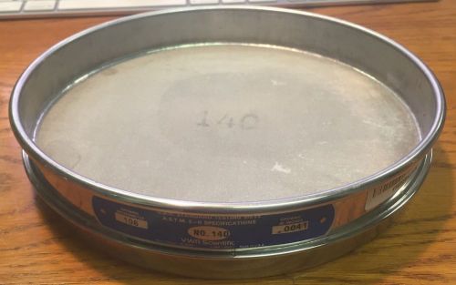 VWR U.S.A. Standard Stainless Steel Testing Sieve No 140 inches .0041 micro 106