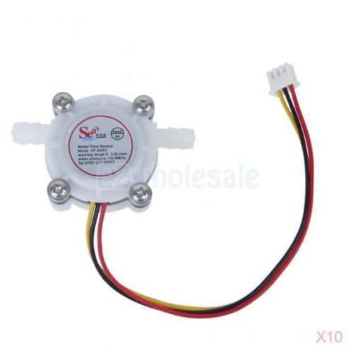 10x Water Flow Sensor Switch Meter Dispenser Counter Fluid Control 0.3-6L/min
