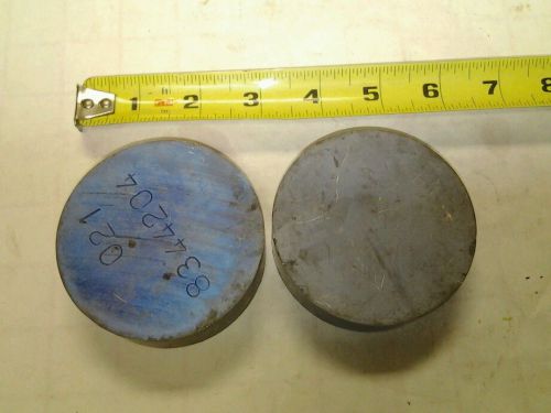 Lot of 2 pieces of grade 5 6al4v titanium round rod  3&#034; diameter x .97 long for sale