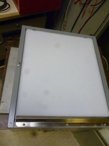 Light Table, Model FI-0212, Brenner Metal Production, W15.5” x H19” x D5”, L643