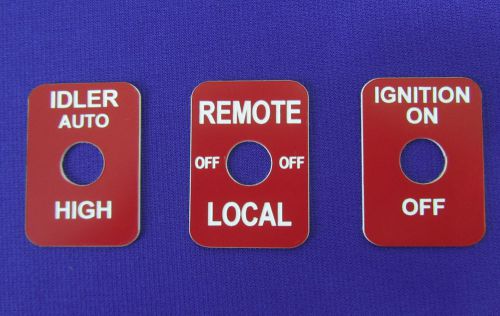 NEW LOT LINCOLN WELDER SA-200 SA 250 TOGGLE SWITCH LEGEND PLATE RED