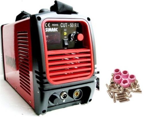 Simadre 50rx 110/220v 50a plasma cutter with sg-55 torch &amp; 25 cons for sale