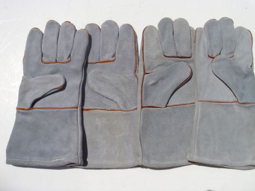 2 pais leather welding gloves large