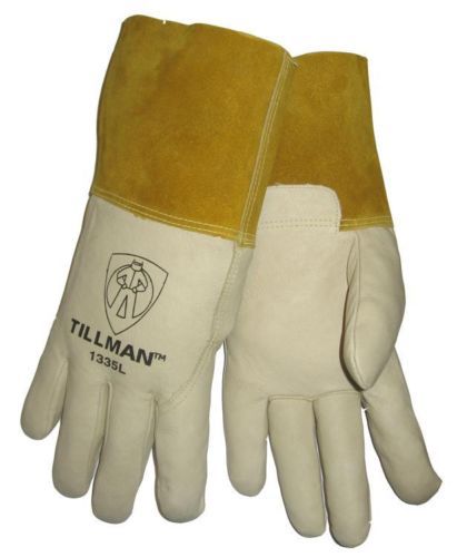 Tillman 1335 top grain pigskin tig welding gloves 4&#034; cuff, medium for sale